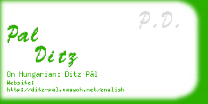 pal ditz business card